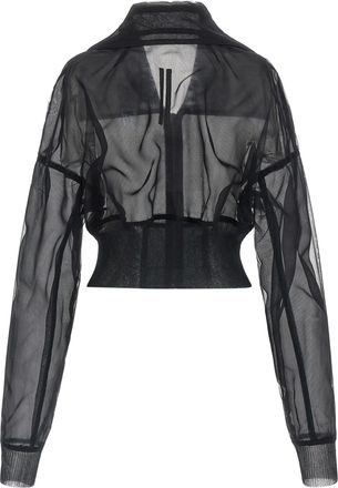 Rick Owens Womens Black Nylon Bomber Clothing