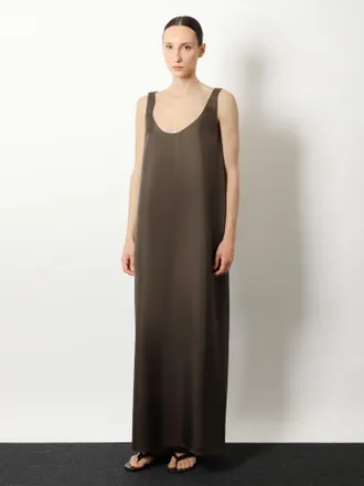 R&oacute;he Long Silk Dress - Brown