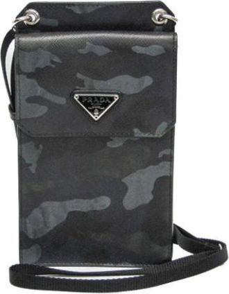 Prada Pre-owned Leather prada-bags - Heren - Vintage Schoudertas - Zwart - ONE Size - Leer - Vintage