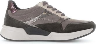 Gabor Comfortabele wandelsneaker - Grijze mix - Dames - Sneakers - Grijs - 39 EU - Leer - Schoenen
