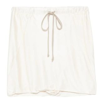 Rick Owens Short Skirts, female, White, Size: XS Drawstring-Waistband Shorts