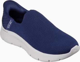 Skechers Womens Womens Walk Flex Sunset View Slip On Trainers - Navy - Size: 4.5