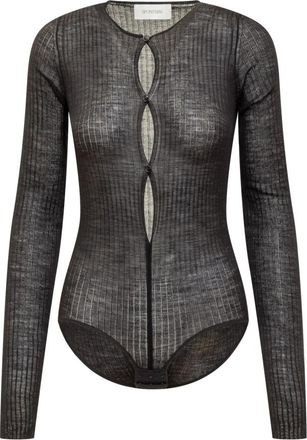 Sportmax Body Dinar - Dames - Bodies - Zwart - L - Wol - Tops