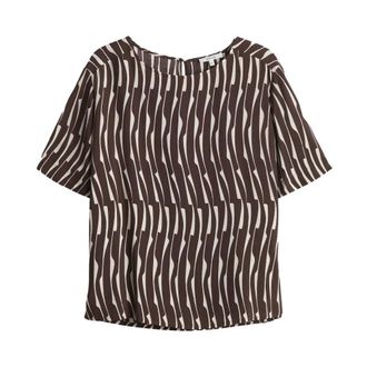 OPUS Ferona Bamboo Top - Dames - Blouses & Shirts - Bruin - Maat: L Viscose