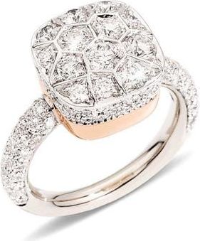 POMELLATO Nudo Maxi Diamond Ring in White Gold/rose Gold at Nordstrom, Size 7.25