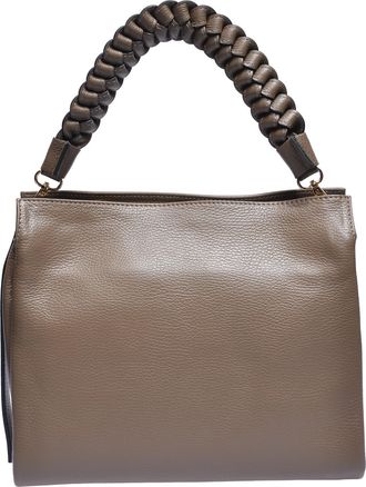 Luisa Vannini Beige Rundleer Tas