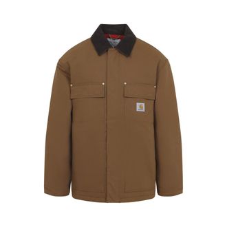 Carhartt Work in Progress Brown Loose Fit Logo Patch Jacket