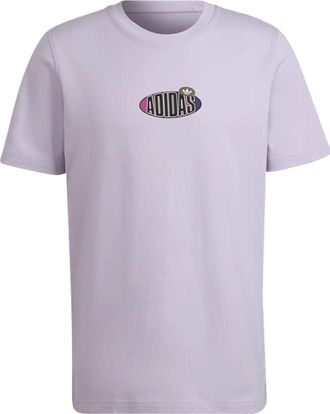 adidas Mens adidas originals Minimalistic Alphabet Logo Printing Round Neck Short Sleeve White T-Shirt HI5273