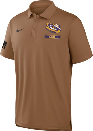 Nike LSU Military Appreciation Nike Mens Dri-FIT College Polo in Brown | 04PF2EALSN-YG7