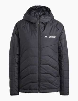adidas Womens Terrex Multi Synthetic Insulated Hooded Jacket - Black - Size: 16