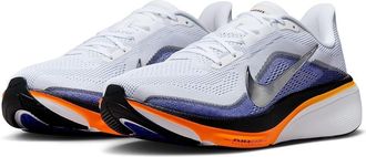 Nike Air Zoom Pegasus 42 Mens Shoes White/Metallic Silver/Lapis/Total Orange : 12.5 D - Medium, Textile