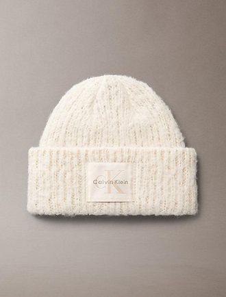 Calvin Klein Gorro De Punto Mullido Con Forro De Sat&eacute;n