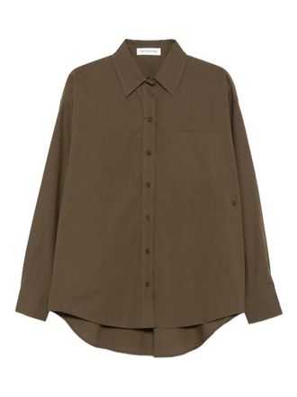 Frankie Shop button-down chest-pocket shirt - Green