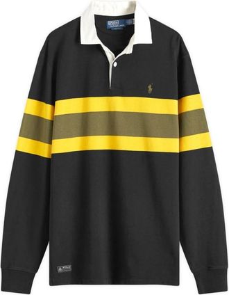 Polo Ralph Lauren Poplin Trimmed Striped Rugby Cotton Shirt, Size X-Large