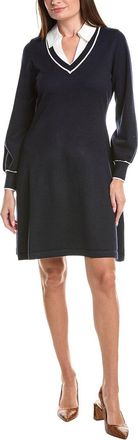 Adrianna Papell V-Neck Long Sleeve Sweaterdress