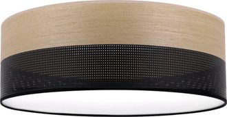 OEM L&aacute;mpara De Techo De Plexi De Madera Negra 40cm Roble Dorado