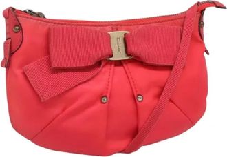 Ferragamo Pre-owned Nylon shoulder-bags - Dames - Vintage Schoudertas - Roze - ONE Size - Nylon - Vintage
