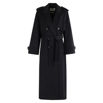 IVY OAK IVY Oak, Jassen, Dames, Blauw, M, Wol, Blauwe Wollen Colette Jas