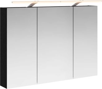 vidaXL Armario Con Espejo De Ba&ntilde;o Roble Negro 100 X 14,5 X 70 Cm Vidaxl
