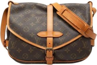 Louis Vuitton Pre-owned Cross Body Bags, female, Brown, Size: ONE SIZE Pre-owned Saumur 30