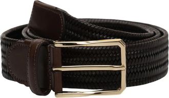 Canali Rope Belt - Heren - Riemen - Bruin - 100 CM - Leer - Accessoires