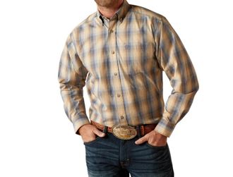 Ariat Mens Casey Pro Series Me Shirt In Khaki