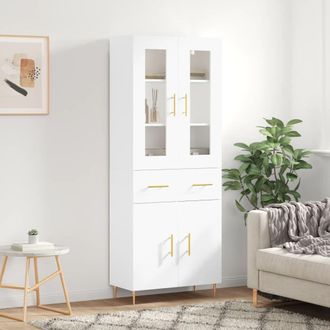 Berkfield Home Highboard White 69.5x34x180 cm Engineered Wood