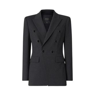 Pinko Pinko - Hibiscus Jas - Dames - Jassen - Grijs - Maat: XL Zijde