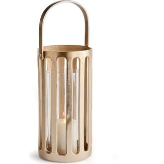 Napa Home & Garden Huxley Hurricane Candle Holder Tall in Gold at Nordstrom