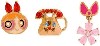 Girls Crew The Powerpuff Girls Blossom Set of 3 Single Stud Earrings in Gold at Nordstrom