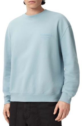 AllSaints Xander Crewneck Sweatshirt in Salton Blue at Nordstrom, Size Xx-Large