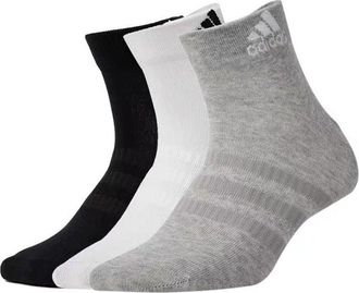 adidas Breathable Sports Short Basketball Socks Black/White/Grey DZ9434
