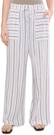 Splendid Stella Linen Trim Pants Womens Clothing Eucalyptus/White : XL (Womens 14-16), Linen/Viscose