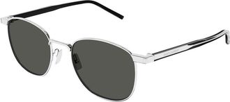 Saint Laurent SL 747 Asian Fit 002 Mens Sunglasses Silver Size 51 - Free RX Lenses - Free RX Lenses