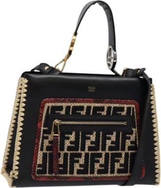Fendi Pre-owned Handbags, female, Black, Size: ONE SIZE Pre-owned Leather Handbag