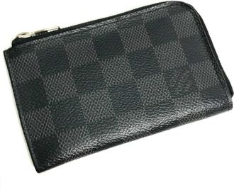 Louis Vuitton Black Damier Graphite Coin Purse/Coin Case (Pre-Owned)