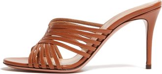 Generic Brown,4.5 UK,Womens Strappy Sandals Peep Open Toe Stiletto High Heels Slingback Slip-On Mule Pumps Comfortable Formal Wedding Party Dress Shoes