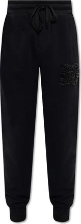 Dolce & Gabbana Trainingsbroeken met logo - Heren - Sweatpants - Zwart - M - Katoen - Broeken