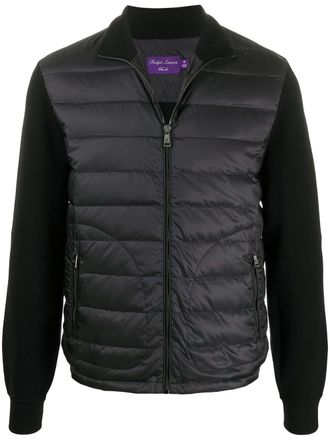 Ralph Lauren Purple Label padded jacket - men - Polyester/Polyester/Wool - S - Black