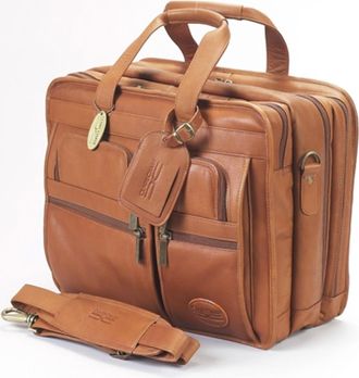 Claire Chase 154E-saddle Executive Computer Briefcase X-wide - Saddle
