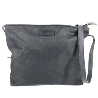 Gucci Vintage, unisex, Zwart, ONE Size, Leer, Pre-owned Vintage Schoudertas