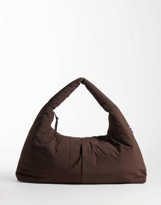 &Ouml;lend Nico - Borsa da spalla grande in nylon color cioccolato-Marrone