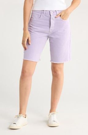 7 For All Mankind Frayed Denim Bermuda Shorts in Purple at Nordstrom Rack