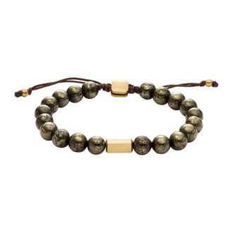 Fossil Galaxy Kralen Armband - Heren - Armbanden - Geel - ONE Size - Accessoires