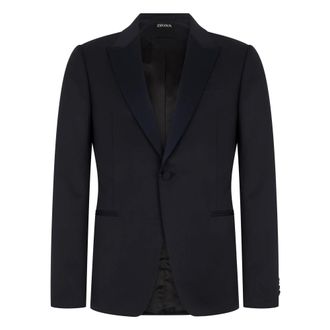 Ermenegildo Zegna Blazers, male, Blue, Size: M Wool and Cashmere Jacket