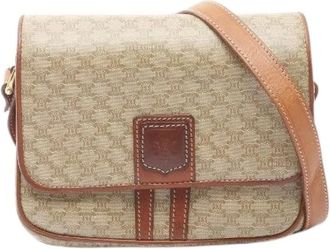 Celine Pre-owned Cross Body Bags, female, Beige, Size: ONE SIZE Pre-owned Vintage Canvas Crossbody Bag