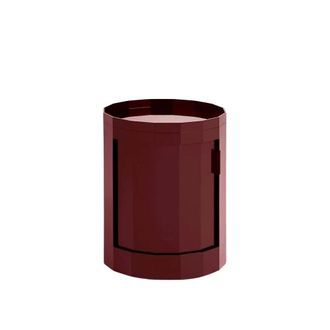 HAY Burgundy Laag Kast met Poten en Wielen - unisex - Opbergmeubels - Rood - ONE Size - Home