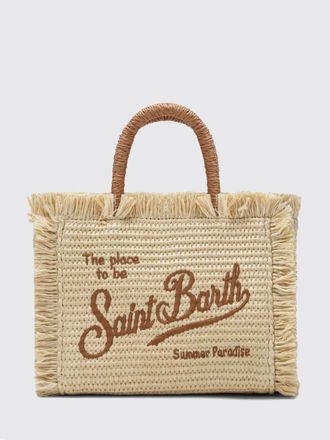 MC2 Saint Barth Borsa Vanity in rafia con motivo animalier jacquard