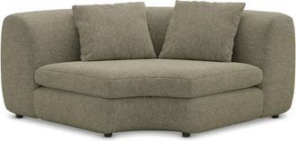 Castlery Fable Corner Sofa Customized, Performance Classic Twill Moss, Spill Resistant, Ultra Deep Seats for Sofas, Castlery