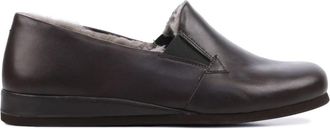 Rohde Bruine Leren Pantoffels - Heren - Loafers - Bruin - 45 EU - Leer - Schoenen